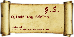 Gyimóthy Sára névjegykártya